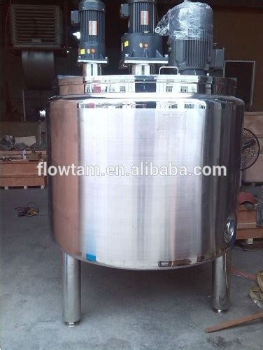 Stainless Steel Sanitary L Steam Heating Double Agitator Mixing Tank