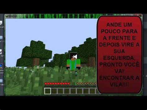 Minecraft Como Nascer Perto De Uma Vila No Minecraft Youtube