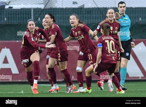 Giulia Dragoni Of As Roma Celebrates Scoring Her Goal During The Serie