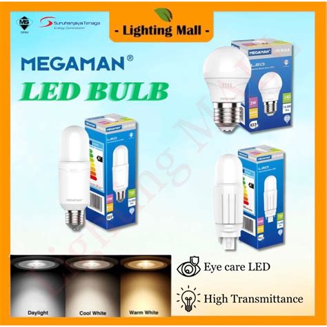 SIRIM MEGAMAN LED Bulb 3W 5W 7W 10W 15W Stick Bulb PLC E27 Mentol