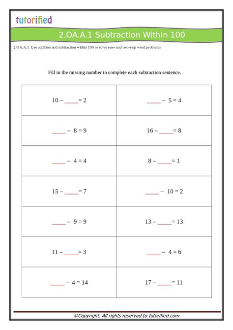 Common Core Math Sheets Nd Grade