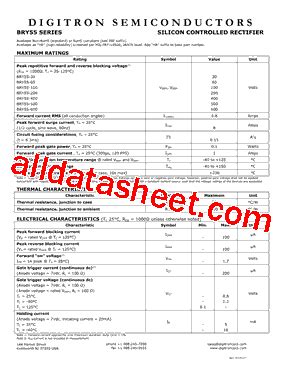 BRY55 100 Datasheet PDF Digitron Semiconductors