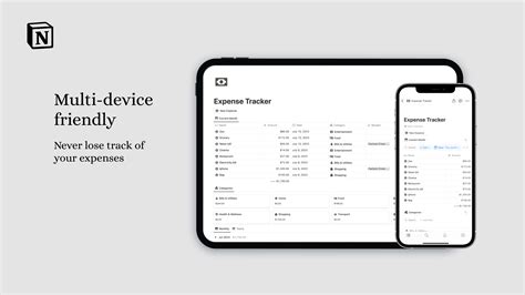 Notion Expense Tracker Finanzas Plantilla