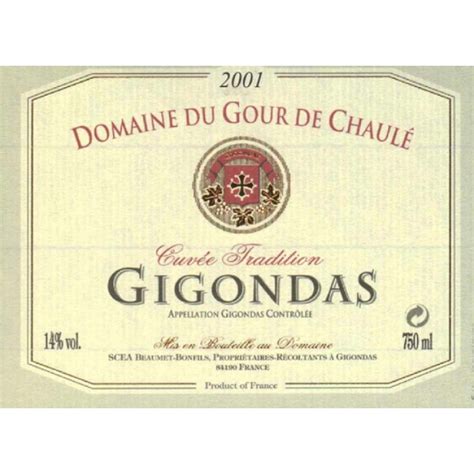 Domaine Du Gour De Chaul Gigondas Cuv E Tradition France Rh Ne