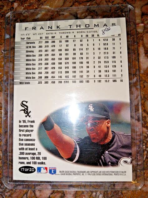 Fleer Frank Thomas Ebay