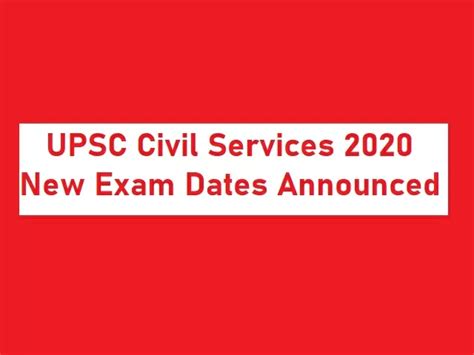 Upsc 2020 Civil Services Ias Prelims On October 4 New Exam Date