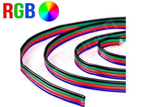 Cable Lectrique Plat Rgb Couleurs Awg