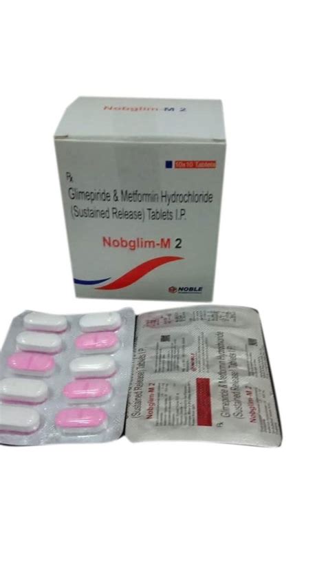 Nobglim M 2 Glimperide Metformin Hydrochloride Sustained Release