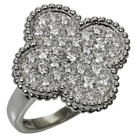 Van Cleef And Arpels Alhambra Diamond Ring At Stdibs