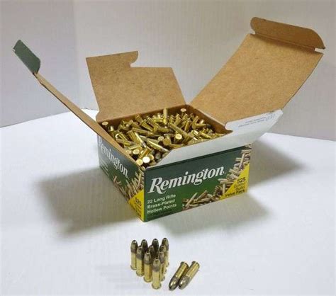 525 Rounds Of Remington 22 Long Rifle Brass Plated Hollow Point New Albrecht Auction Service