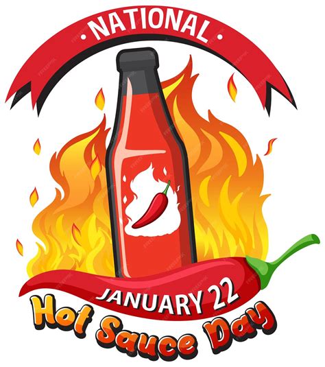 Free Vector National Hot Sauce Day Banner Design