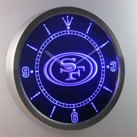 San Francisco 49ers Led Neon Wall Clock Fansignstime