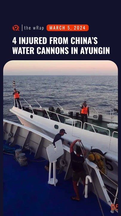 4 Filipinos Hurt After China Uses Water Cannons Vs Ayungin Resupply