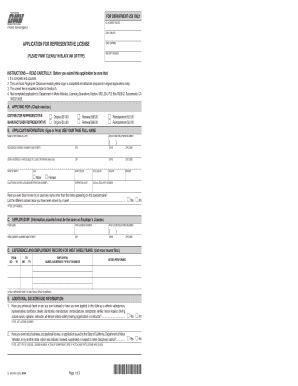 Fillable Online Apps Dmv Ca Application For Representative License