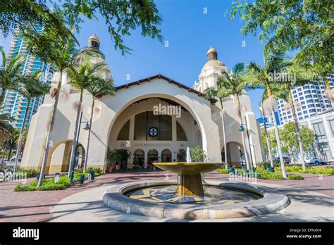 The Santa Fe Depot train station. San Diego, California, United States ...