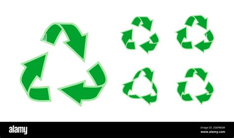 Flaches Gr N Umweltfreundliches Gr Nes Dreieckiges Recycling Symbol Mit