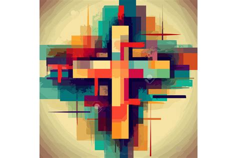 Svg Abstract Religious Cross Vector Illu Graphic By Lofianimations