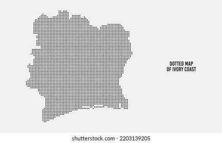 Dotted Ivory Coast Map Vector Illustration Stock Vector Royalty Free