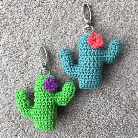 Crochet Cactus Bunting Pdf Pattern Cactus Keychain Pdf Etsy