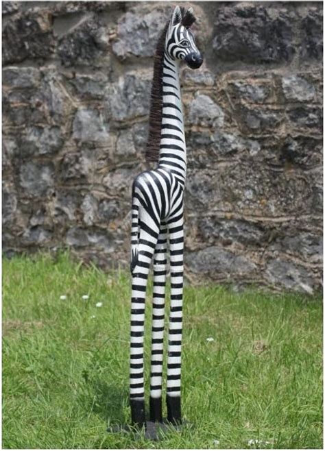 Black White Wooden Zebra Statue Cm Amazon Ca Home