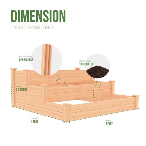 Tiered Raised Garden Beds 3 Tier Raised Bed Wooden Planter Ecogardener