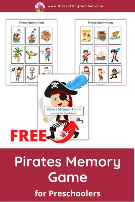 Pirates Memory Game For Preschoolers The Crafting Teacher