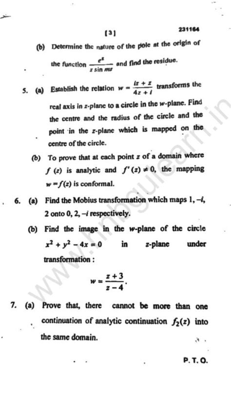 Complex Analysis M Sc Mathematics St Semester Hnbgu Learn