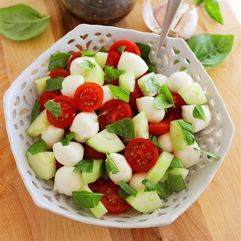 Chopped Cucumber Caprese Salad The Comfort Of Cooking