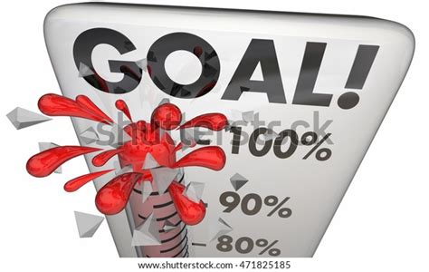 Goal Achieved Percent Results Met Stock Illustration