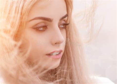 Blonde Girl Close Up Stock Photo Image Of Face Hair 56772068