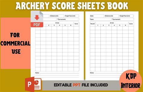 Printable Archery Score Cards Free Printable Templates