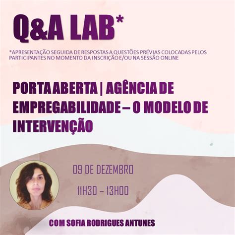 Inscrições Abertas Qanda Labporta Aberta Agência De Empregabilidade