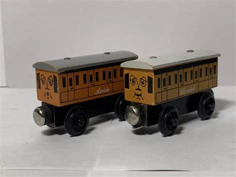 THOMAS & FRIENDS ANNIE AND CLARABEL Wooden Railway Toy Trains Used RARE ...