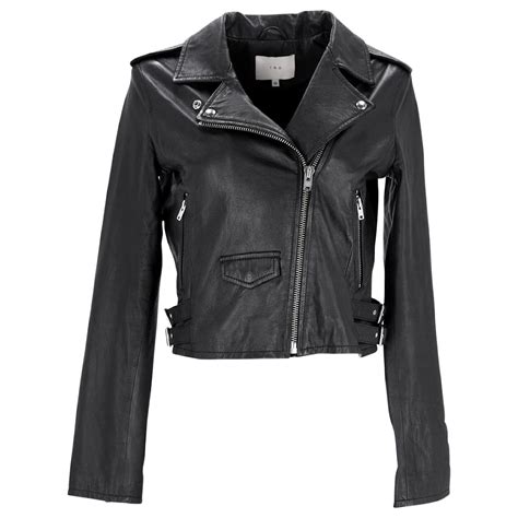 Blouson Biker Iro En Cuir D Agneau Noir Ref 898980 Joli Closet