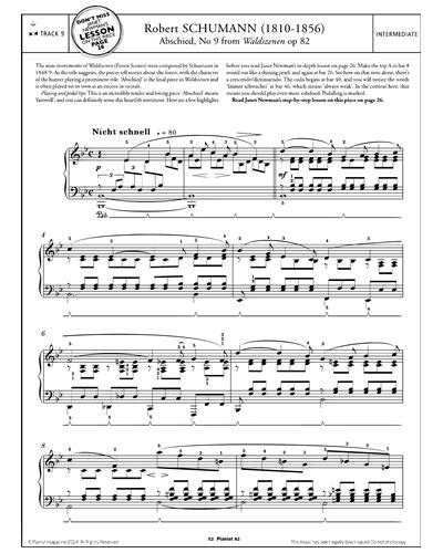 Abschied Waldszenen Op No Sheet Music By Robert Schumann