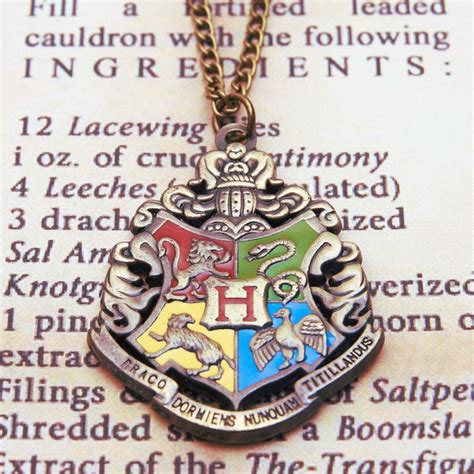 Harry Potter House Hogwarts Necklace Gryffindor Ravenclaw Hufflepuff