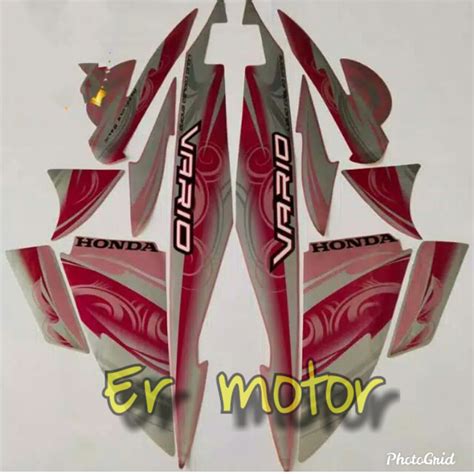 Stripping Standar Atau Sticker Standar Honda Vario 110 Karbu 2010 2011