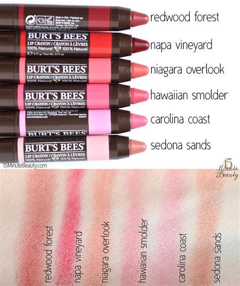 Burt S Bees Gloss Lip Crayon Review And Swatches Artofit