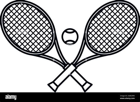 Crossed Tennis Rackets Cut Out Stock Images Pictures Alamy