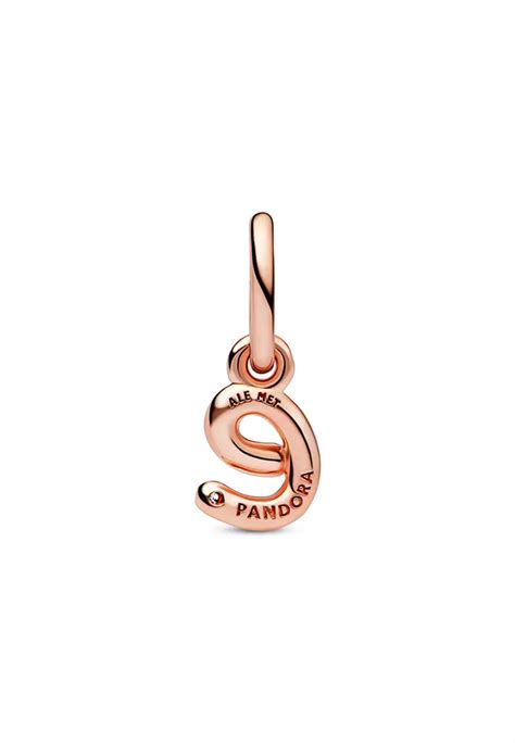 Buy Pandora Pandora 14k Rose Gold Plated Letter E Script Alphabet