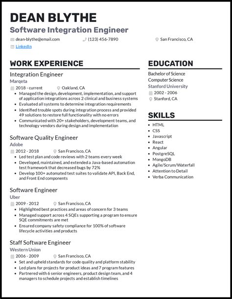 32 Software Engineer Resume Examples Designed For 2024 Software Engineer Resume Sample Fresher