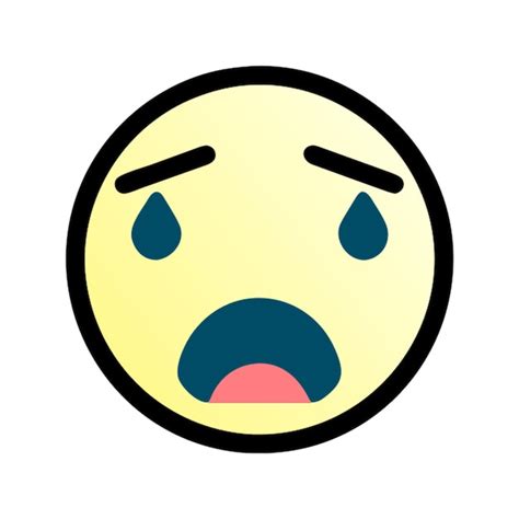 Cry Emoji Icon Premium Ai Generated Vector