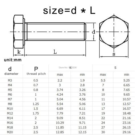 10pcs M3 M4 M5 M6 M8 A2 70 304 Stainless Steel Metric Thread Din933