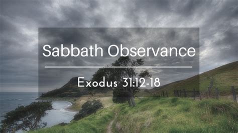 Sabbath Observance The Weekly Study Guide