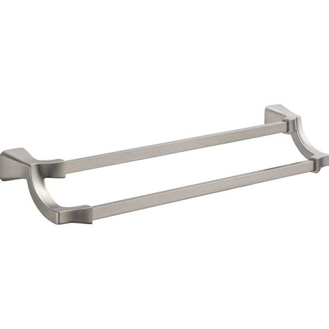 Delta Tesla 24 In Double Towel Bar In Stainless 75225 Ss The Home Depot