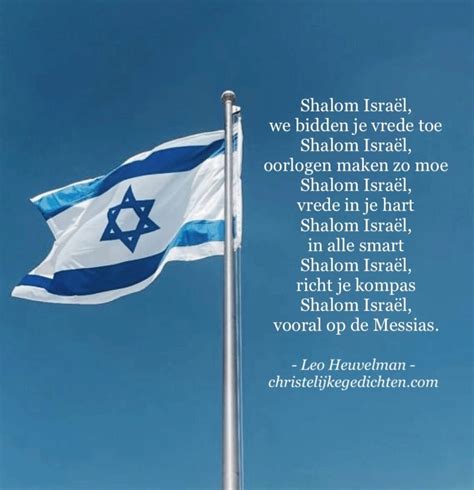 Shalom Israel Oorlog Christelijke Gedichten