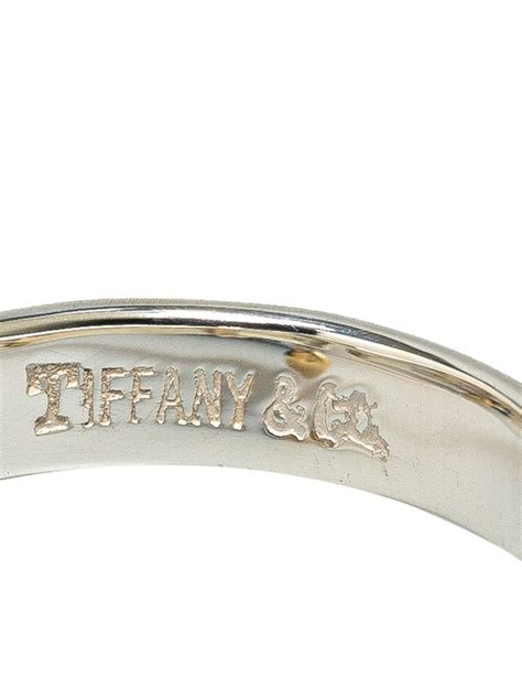 Tiffany Co Pre Owned Anillo 20th Century Sterling Silver And 18K