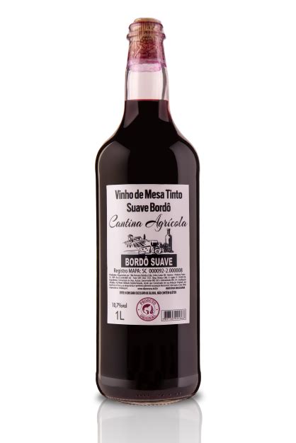 Vinho De Mesa Tinto Suave Bord Cantina Agr Cola Litro