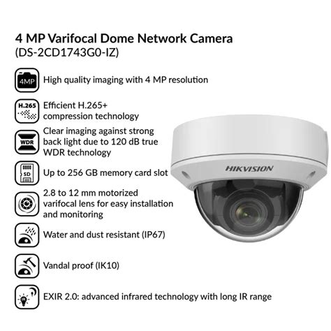 Hikvision 4MP Varifocal Dome Network Camera | DS-2CD1743G0-IZ – ACE x AV.SG