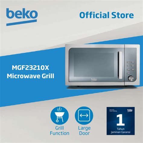 Jual Beko Microwave 23L Stainless With Grill MGF23210X Stainless Di